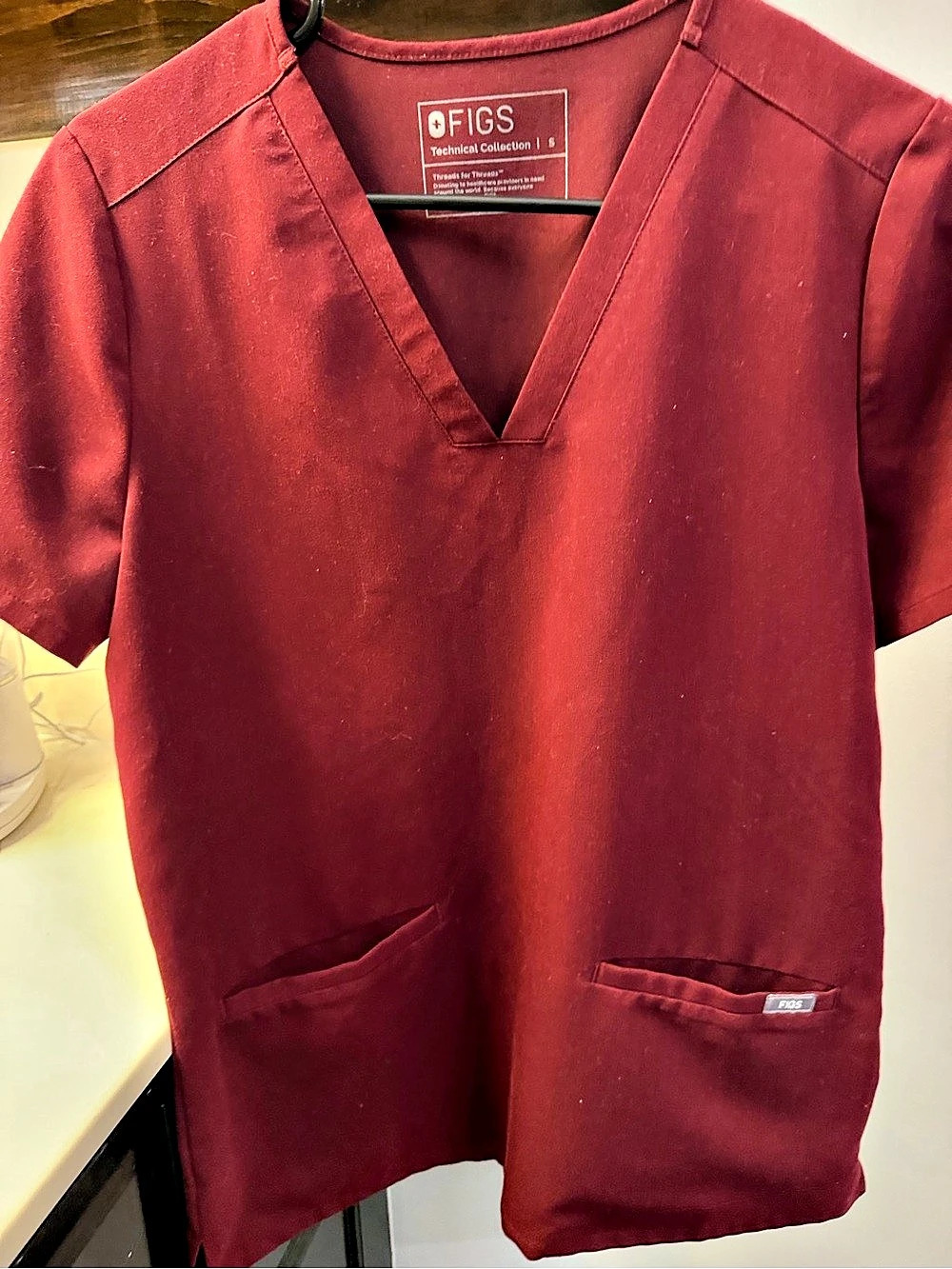 FIGS Technical Collection V-Neck Scrub Top and Pants Set Scrub Top and Pants Set